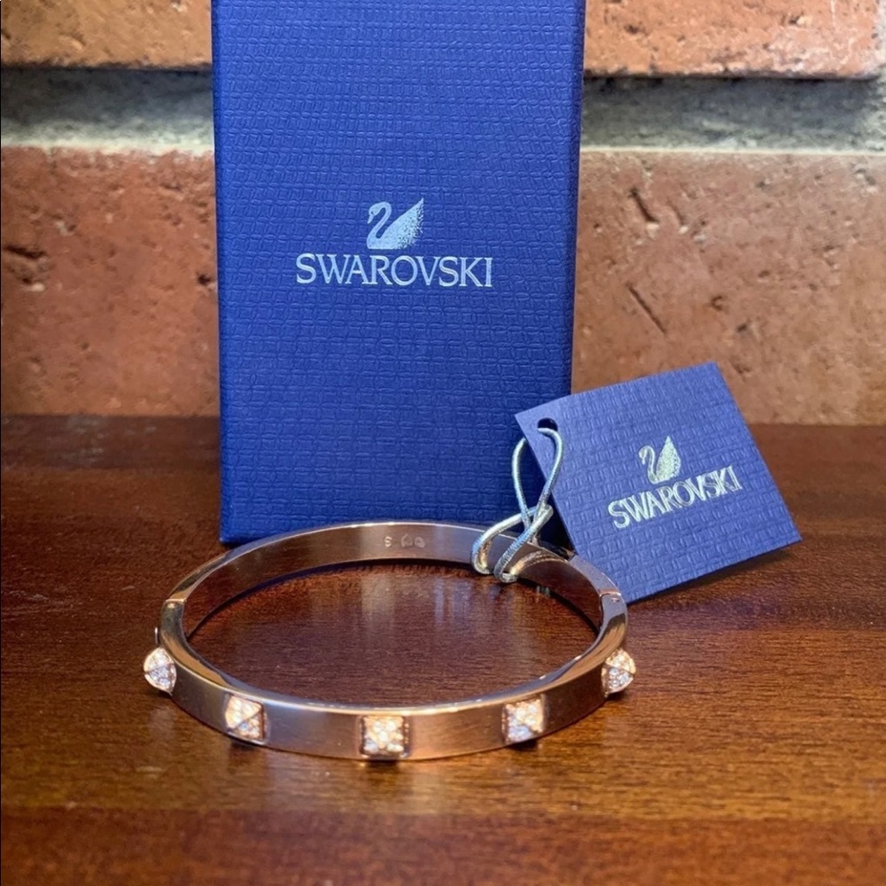 Swarovski rose gold plated bangle